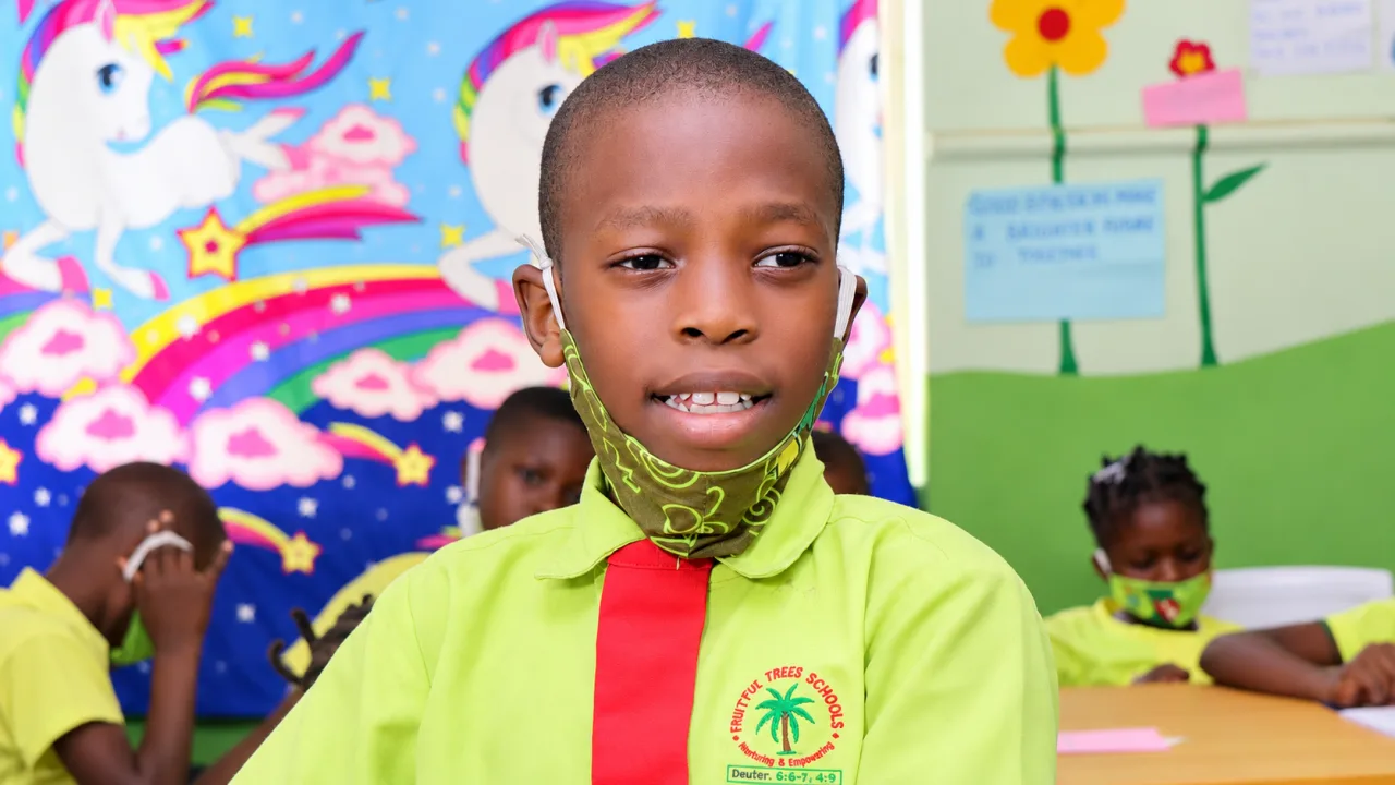 Fruitful Tree Schools learner in the classroom